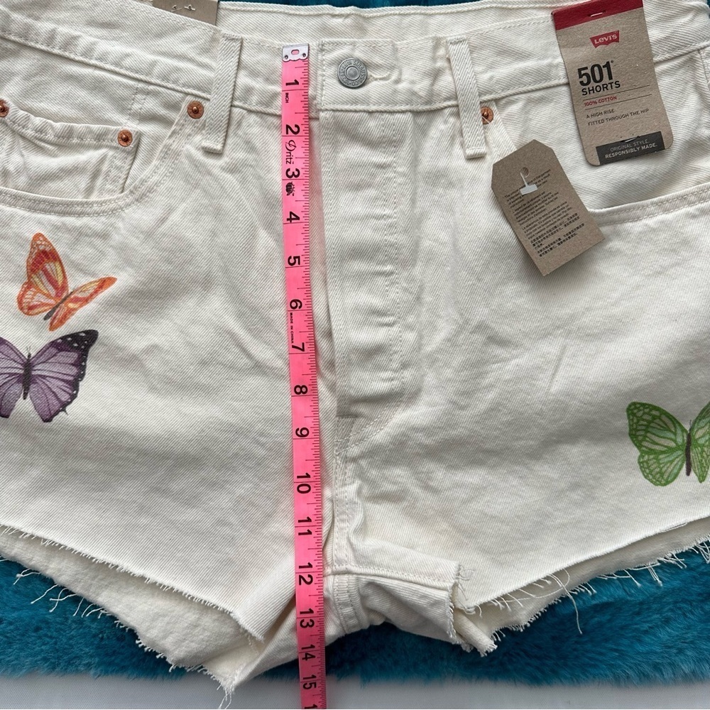 LEVI'S Women's 501 Cotton High-Rise Denim Shorts Size 32 - Picture 9 of 16
